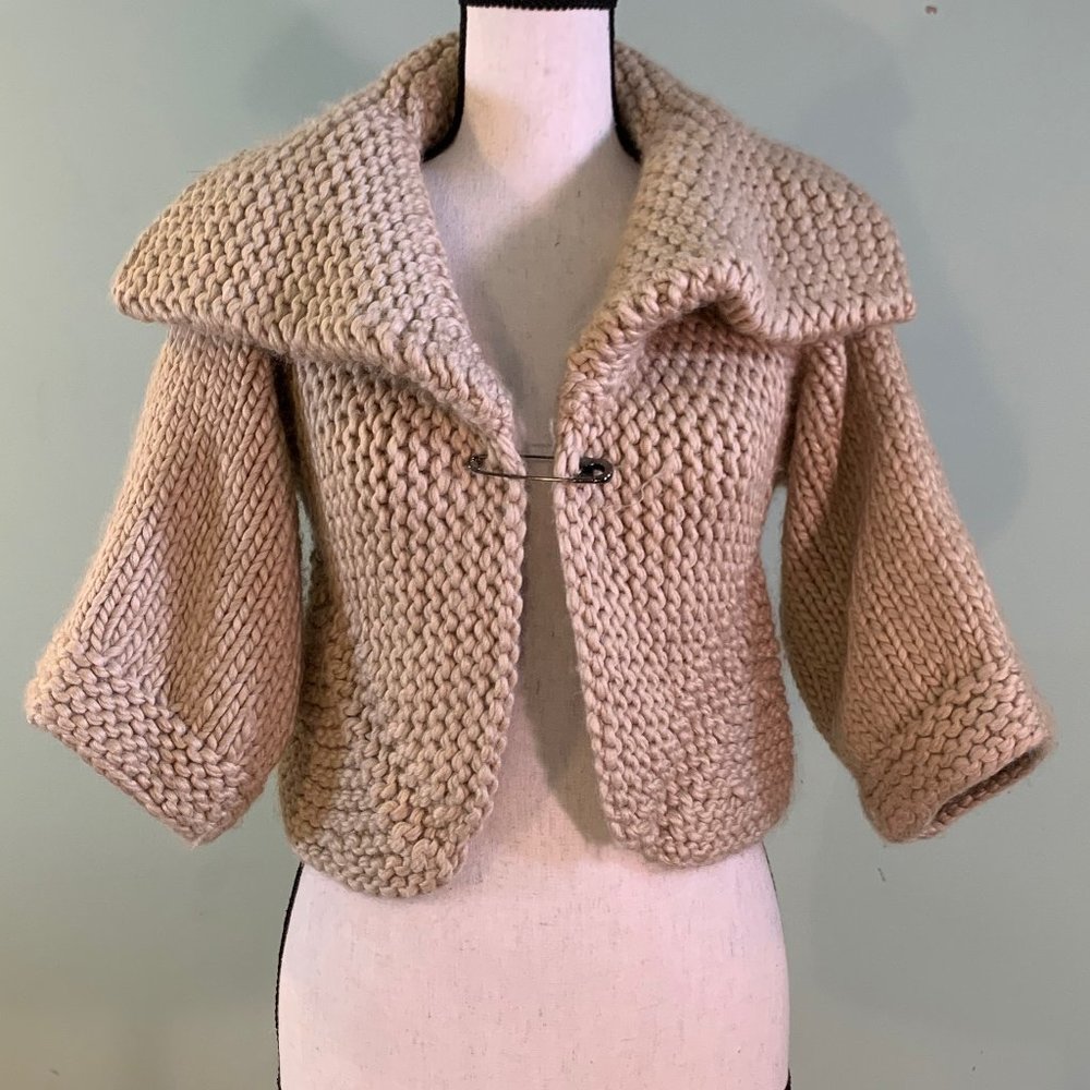 Lutz & Patmos Hand Knit Merino Wool Shrug